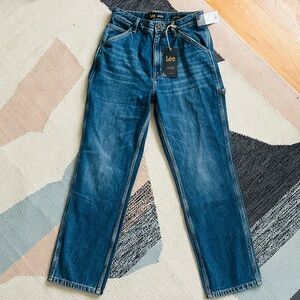 Lee Vintage Modern High Rise Dungaree Ankle carpenter jeans in Ride or Die